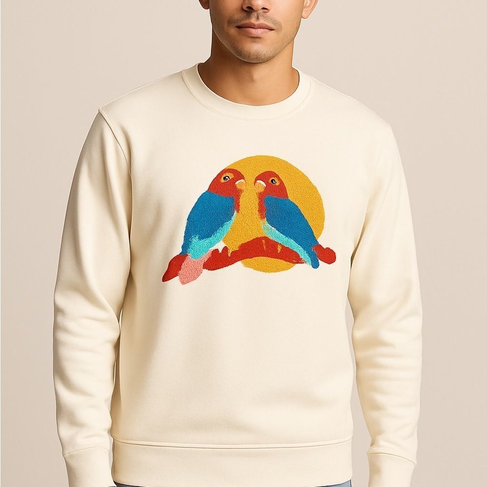 Bonobos Stretch Cotton Embroidered Parrots Size L
